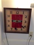 vintage advertising clock, running