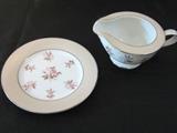 Noritake China set, pattern Taupe & Pink Roses, circa 1954-1957