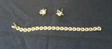 gold bracelet and earrings