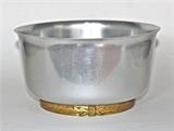 Laurelle Guild design art deco bowl, aluminum. Coldchester ice bowl. A tray and covered server are also available.
