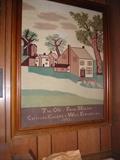 Large framed needlepoint, signed and dated 1902.
