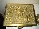 Brass jewelry casket.