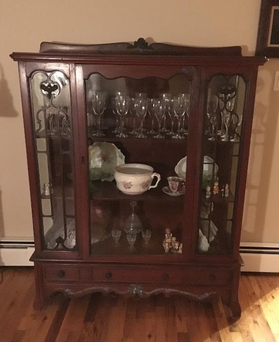 Beautiful antique glass cabinet