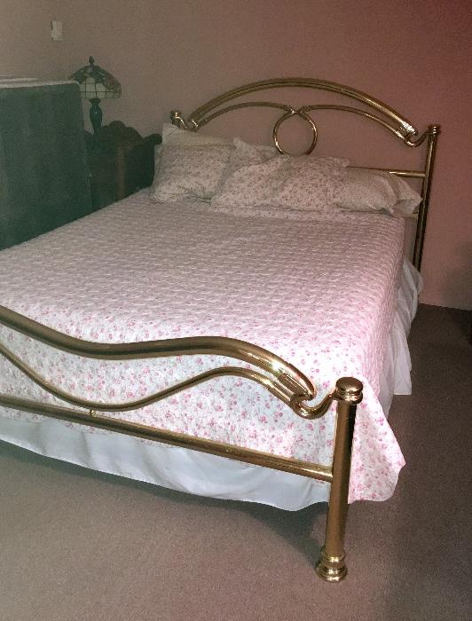 Full brass bed