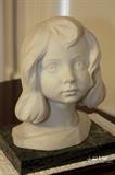 Edward Minazzoli marble bust on granite base.