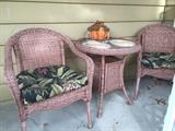 outdoor furniture / patio set / bistro table / wicker furniture