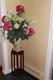 Small Wood Stand & Flower Arrangement