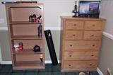 Wood Tall Chest & Shelves