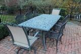 Wrought Iron Table & 8 Chairs