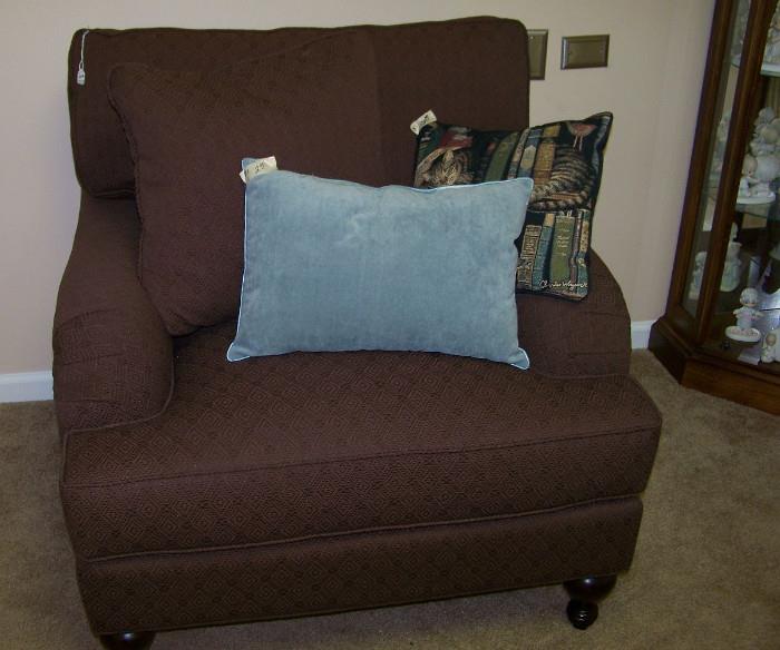 Practically new chair with matching ottoman