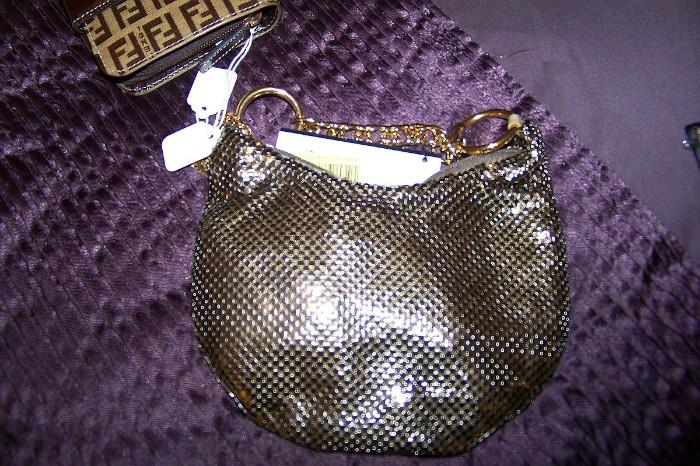 Whiting and Davis purse with gold chain