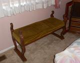 Vintage upholstered bench