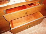 Dresser w/ 2 extra deep drawers
2/divided top drawers