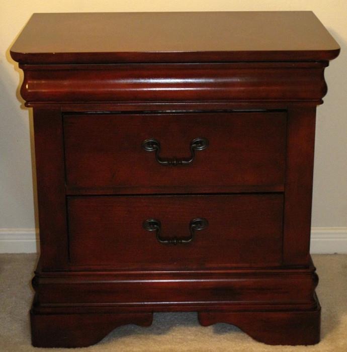  Furniture of America Cherry 2-drawer Nightstand (26"W x 17"D x 26"H)  1 of 2 shown