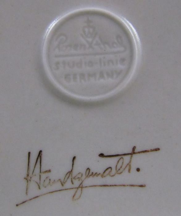 Signature on Rosenthal-Continental "Siena Brown" 
