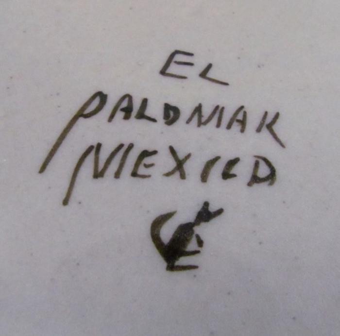 Signature on Ken Edwards El Palomar Tableware
