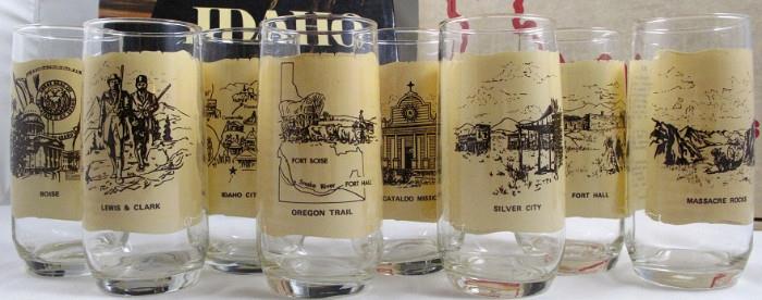 Idaho History Glasses.  A Bicentennial Tribute to Idaho from Red Steer. 