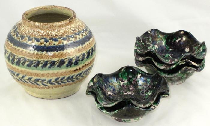 "Capella" Juana A. Juato Mexico Hand Painted Pottery Vase