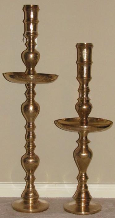 Solid Brass Floor Candle Stands (36" and 28" )
