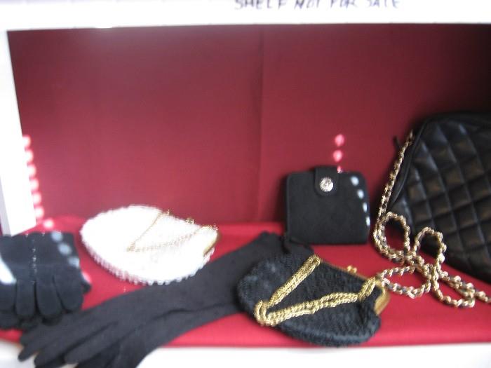 Vintage gloves and purses