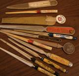 Our intrepid collectors didn't stop with a few of any category. You will find dozens of letter openers. These are merely a few to whet your appetite.