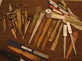 About 1/3 of the total inventory of paper knives (letter openers). Most are metal. No ivory, wood, or horn - yet. We are still unpacking.