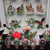 Lenox song birds and humming birds by various makers. All bisque finish.