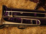 A silver plated trombone with two mouth pieces and fitted case. Just in time for band season! $400 previously, now $350. Check similar ones for sale at $600 or more on line. Just clean this one and yours will be in their league.