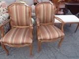 PAIR OF GREAAT WALNUT FRENCH BERGERE ARM CHAIRS, REFINISHED AND REPUPHOLSTERED