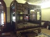 Chinese wedding bed (or opium bed) approx. 8' by 8' with step platform