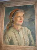 Paul Colmorgan's portrait of his wife Margaret Johnson Colmorgan.  Both noted portrait artist who met in their 60's and 70's and married.  Note--I have for sale Margaret's WW II foot locker.