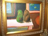 Fun oil by John Preble, a New Orleans artist, entitled "Still Life Creole Pairs".