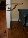 OLD wrought iron lamp stand