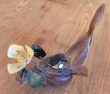 Close up of a Brumm Enamel Over Copper Bird