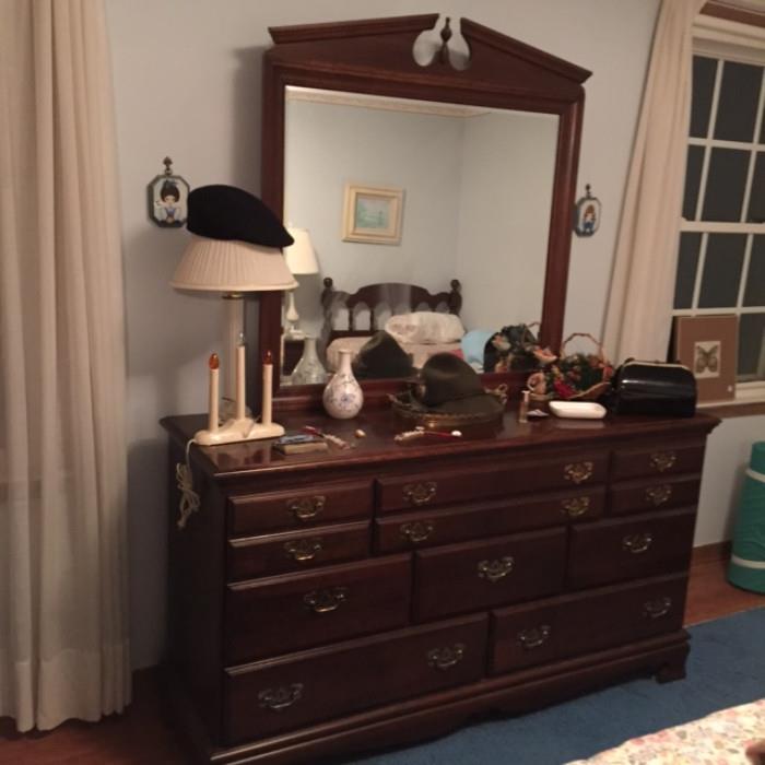 2 Twin Beds, Nightstand, Dresser and Matching Highboy in the large upstairs bedroom!