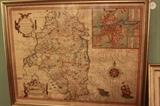 Antique map of "THE COUNTIE OF LEINSTER WITH THE CITIE OF DUBLIN DESCRIBED" by John Speed.   Made in 1610.  20" x 15".