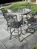 bar height outdoor table w 4 chairs