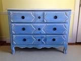Painted Blue Chest of Drawers