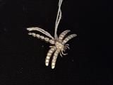 Tiffany Platinum Dragonfly with Quality Diamonds