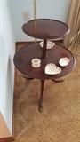 tiered antique table 