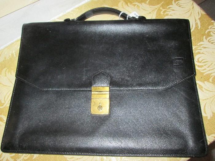 Vintage leather satchel with Coca Cola embossed logo