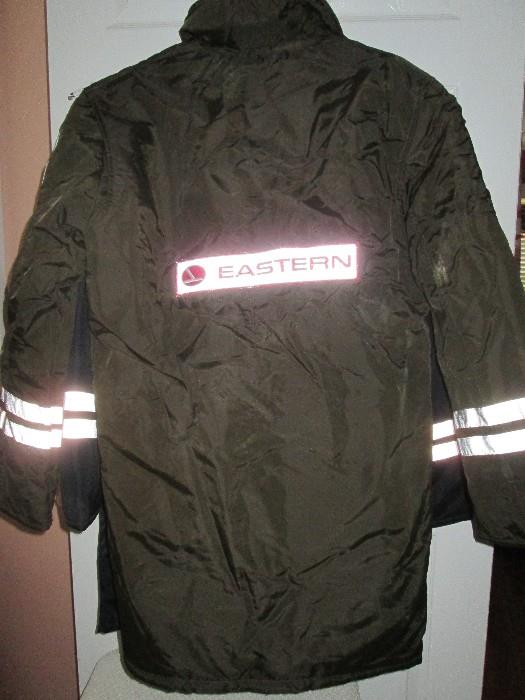 Back of Erin brand Eastern tarmac jacket