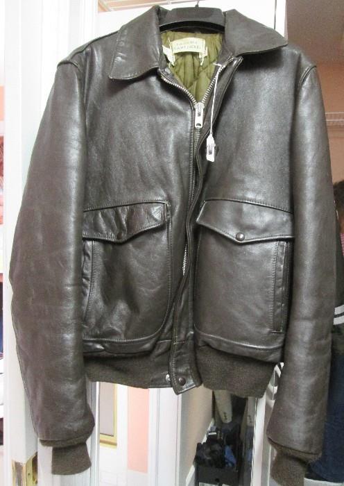 Vintage leather flight jacket