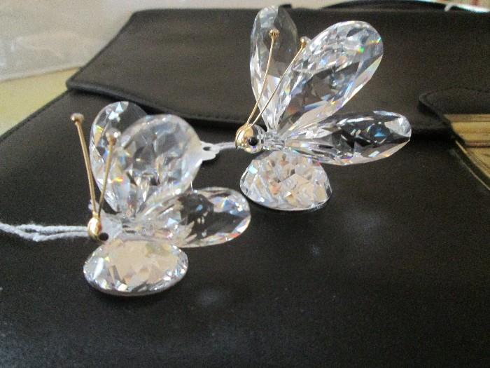 Swarovski Crystal butterflies in 2 different sizes