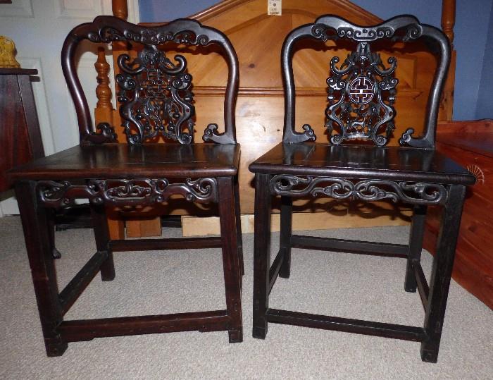 Chinese hall chairs from 1800's
