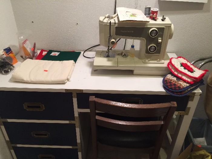 Kenmore sewing machine and sewing desk