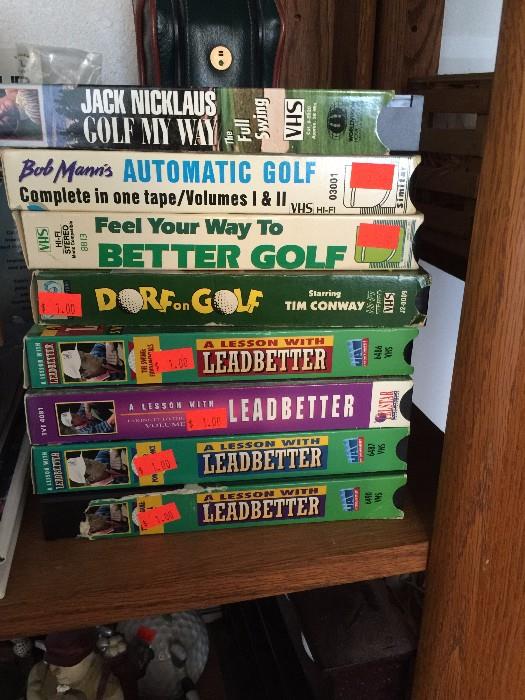 GOLF VHS TAPES