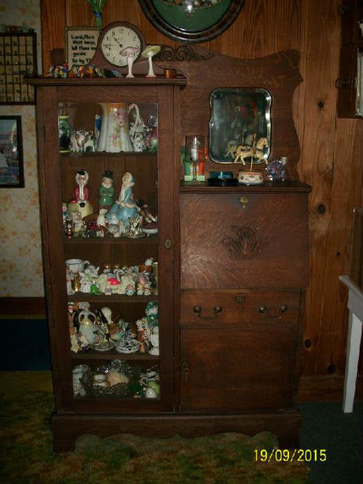 China cabinet with desk