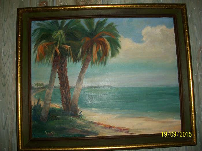 Palm tree painting