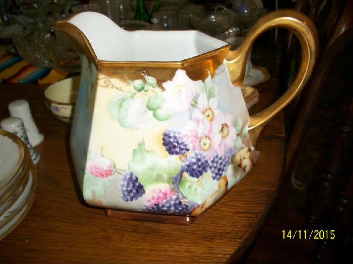 Hand painted china pitcher